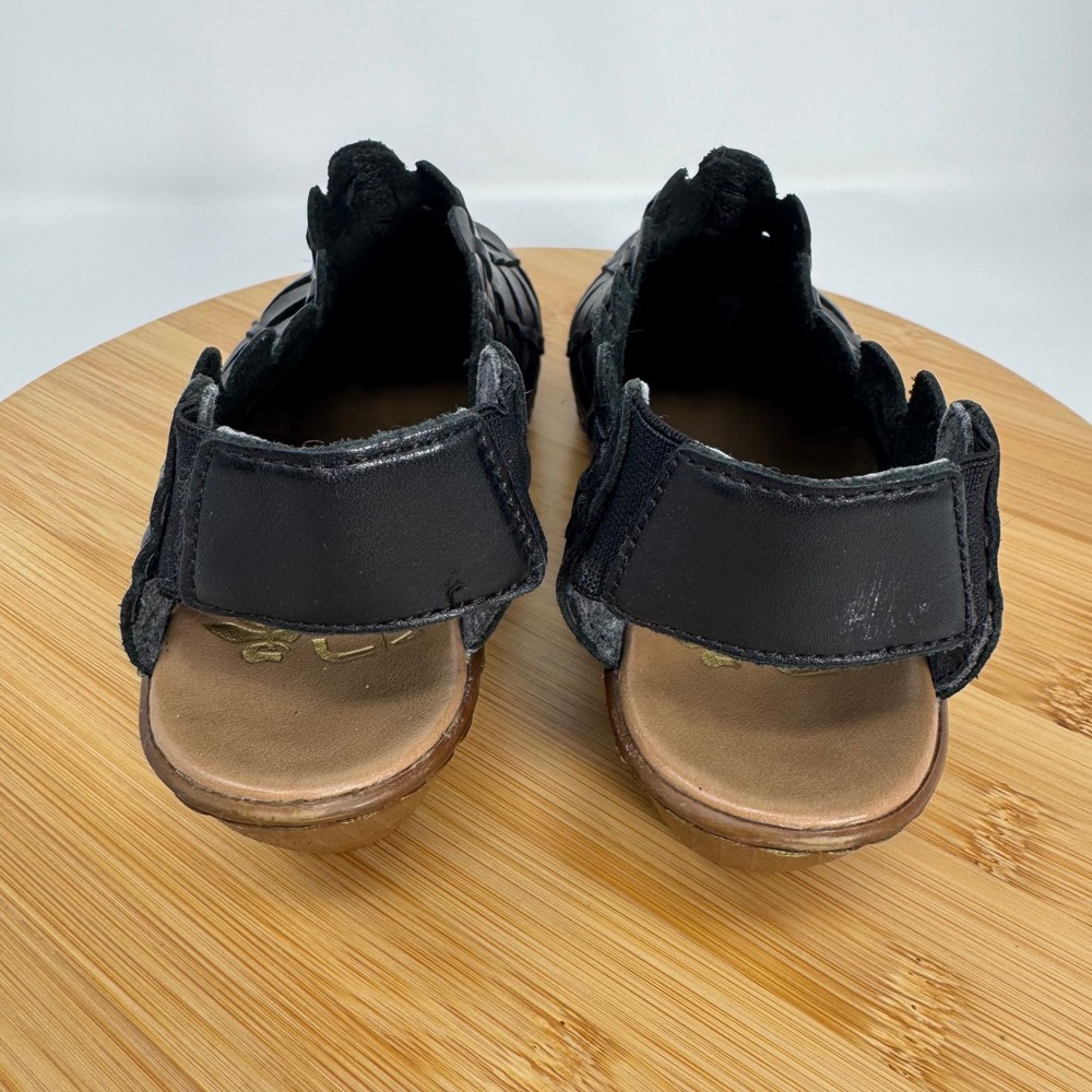 Rieker Antistress Black Woven Leather Slingback Block Heel Sandals EU 36 - Picture 10 of 11